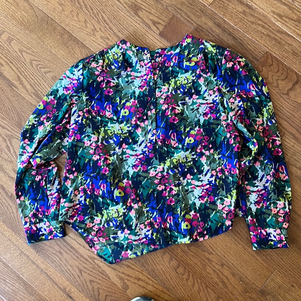 J.Crew blouse floral leopard blouse 🌼🌸